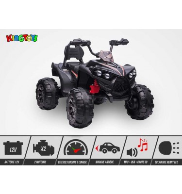 Quad électrique enfant KINGTOYS – Bison 70W - Noir