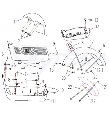 Fig.15 - Caches & Garde-boues