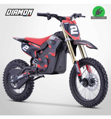 Moto enfant électrique RX 2000W - 14/12 - DIAMON MOTORS - Édition 2024 - Rouge