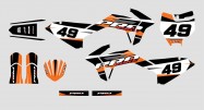 Kit déco – orange pour Pocket cross PROBIKE 49 SX