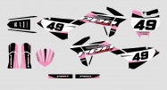 Kit déco – rose pour Pocket cross PROBIKE 49 SX