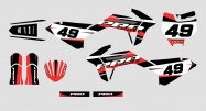 kit déco – Rouge pour Pocket cross PROBIKE 49 SX